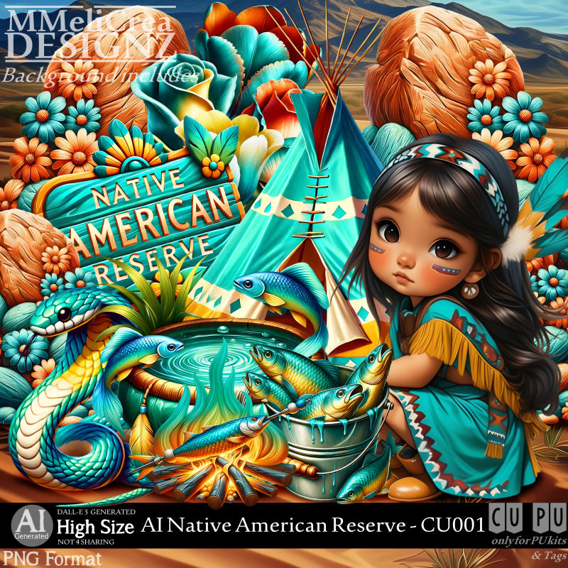 (image for) AI - Native American Reserve - CU001 (CU4PU/PNG/PACK)